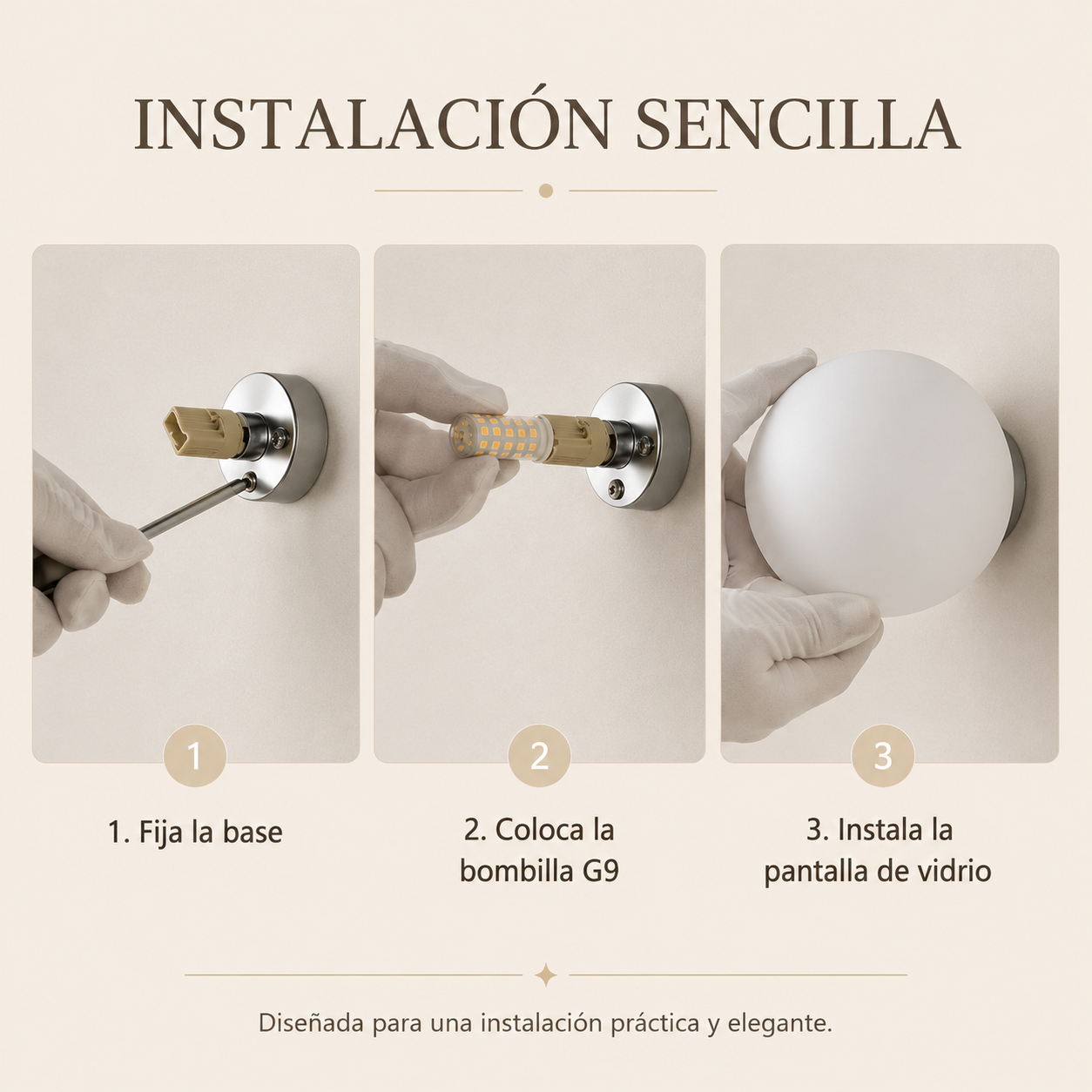Éclat Orb™ – Aplique Bauhaus de Cristal Opal – Velora Wall