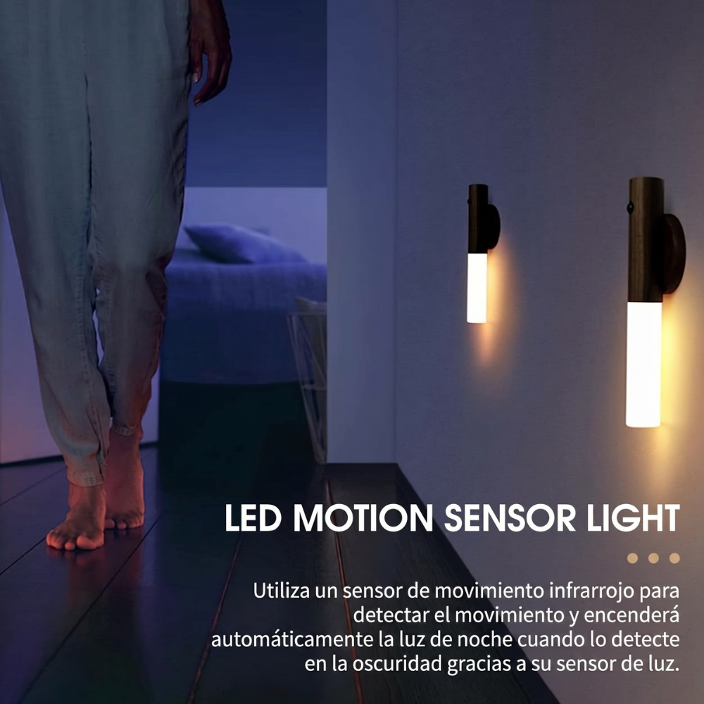 Luz Nocturna LED con Sensor de Movimiento - Colección iluminacíon de Pared