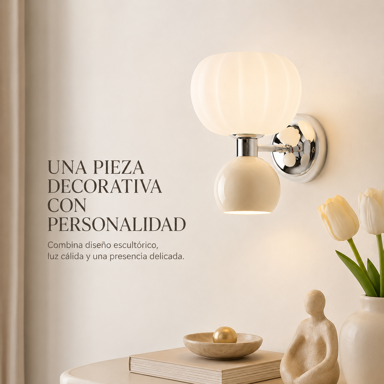 Alba Duna™ – Aplique Escultural Orgánico – Velora Wall