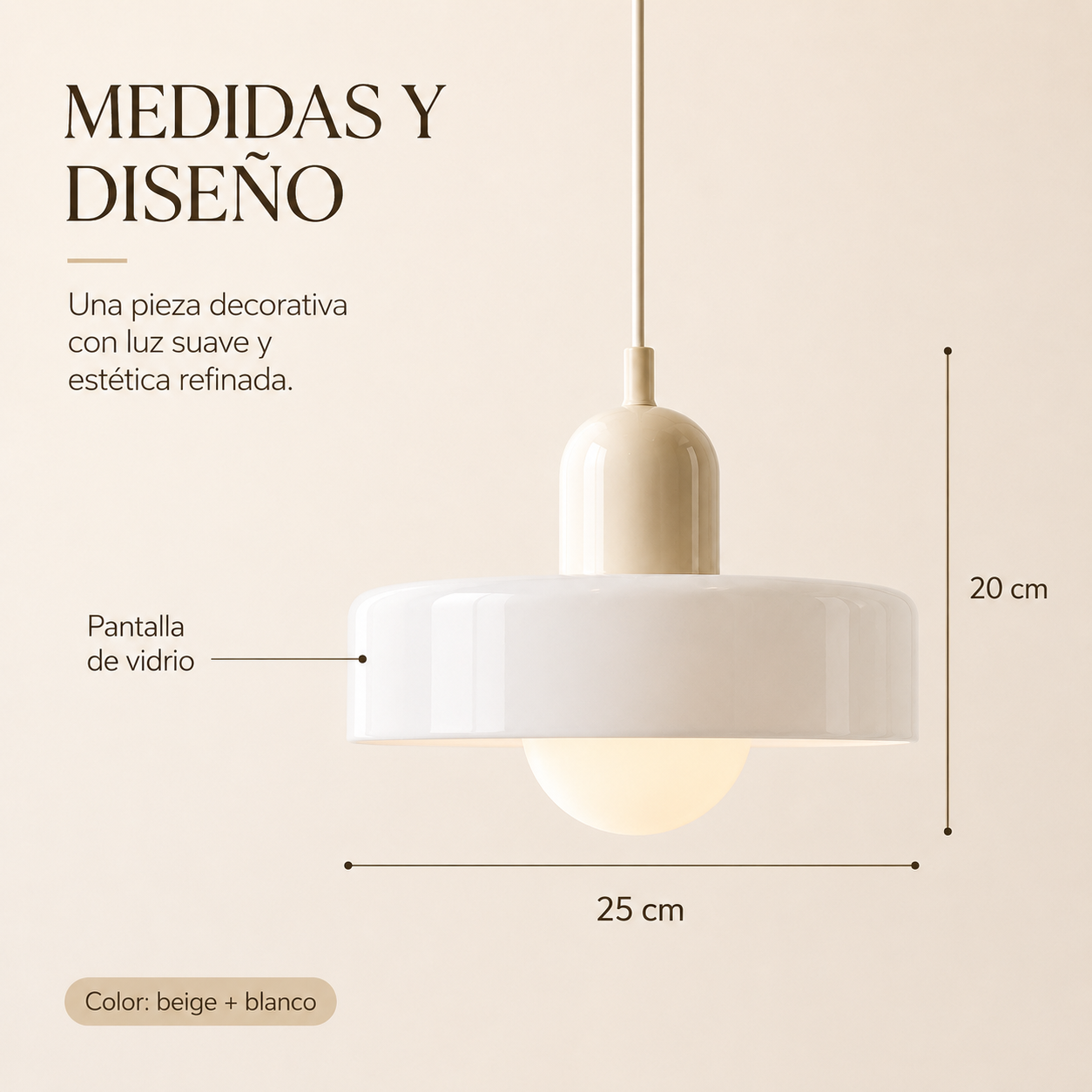 Bauvia™ – Lámpara Colgante de Vidrio Bauhaus – Noctis Ceiling