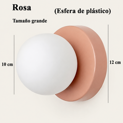 Velora Macaron™ – Aplique de Pared Esférico E27