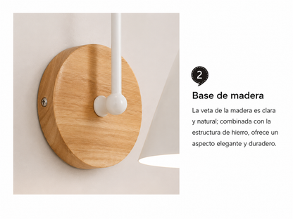 Lámpara de Pared Nórdica de Madera Macaron – Velora Wall