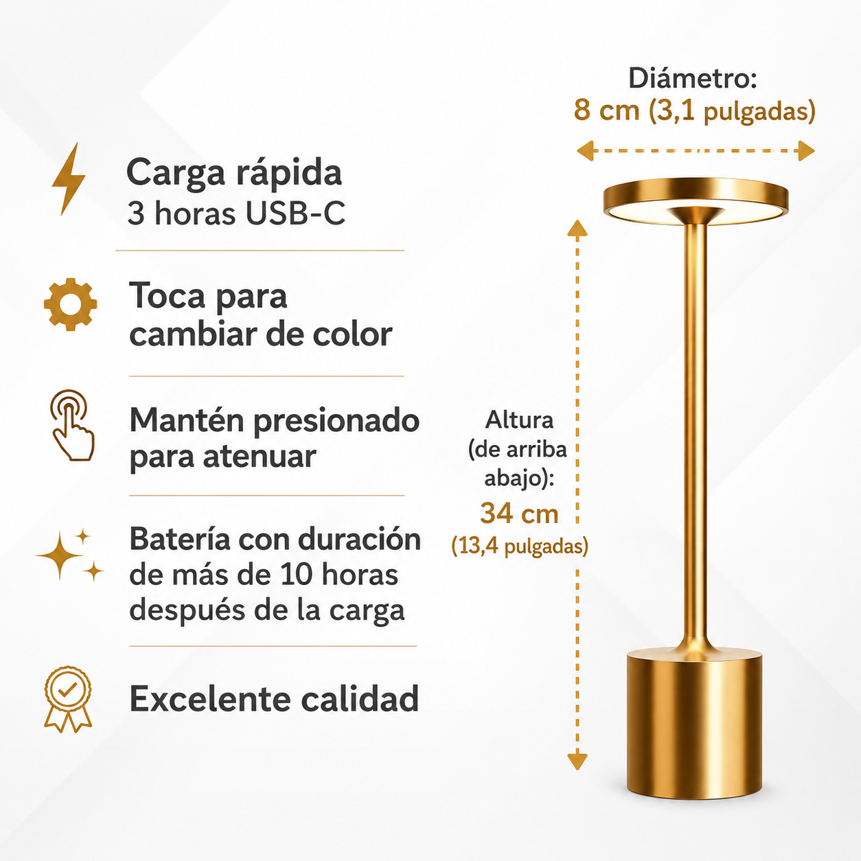 Oslo Atelier™ – Lámpara de Mesa Inalámbrica – Lúmina Mesa