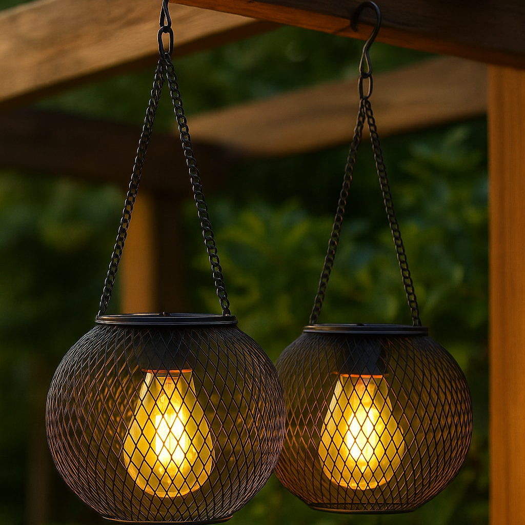 Luna Veranda™ – Farol Solar Colgante para Jardín – Velora Outdoor