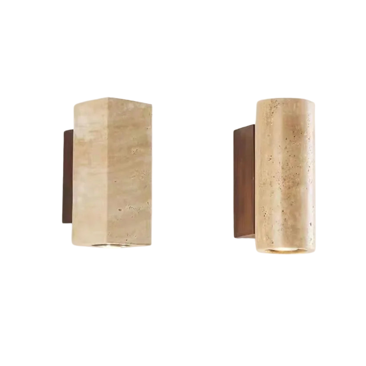 Tierra Akari™ – Aplique Wabi-Sabi de Travertino – Velora Wa