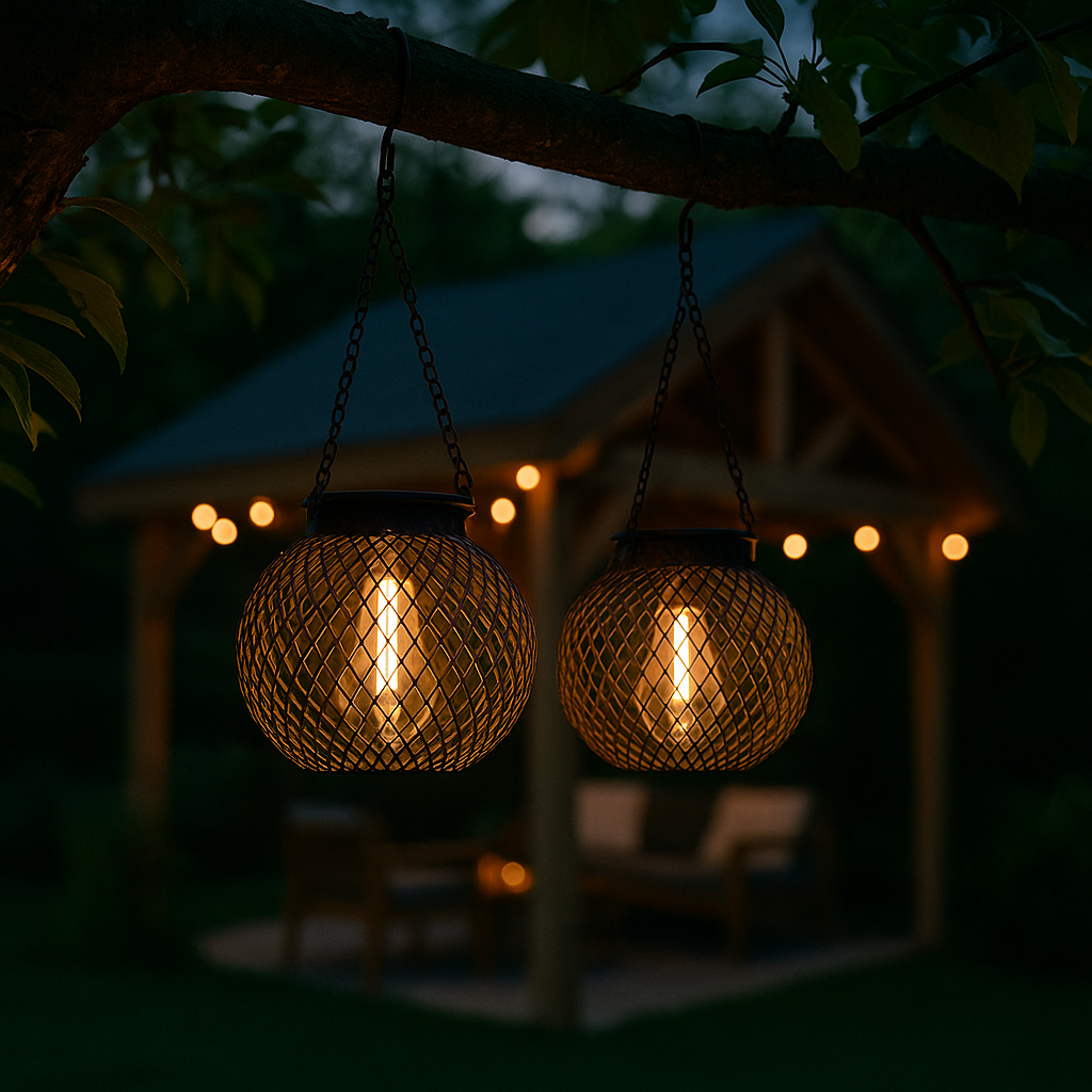Luna Veranda™ – Farol Solar Colgante para Jardín – Velora Outdoor