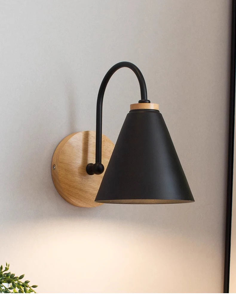 Lámpara de Pared Nórdica de Madera Macaron – Velora Wall