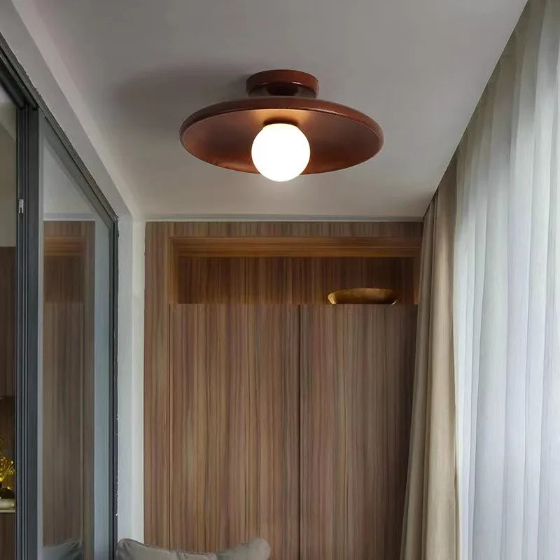 Lámpara de Techo Minimalista de Madera Natural – Noctis Ceiling