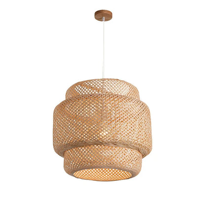 Lámpara Colgante Artesanal de Bambú para Ambientes Japandi – Noctis Ceiling