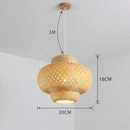 Lámpara Colgante Artesanal de Bambú para Ambientes Japandi – Noctis Ceiling