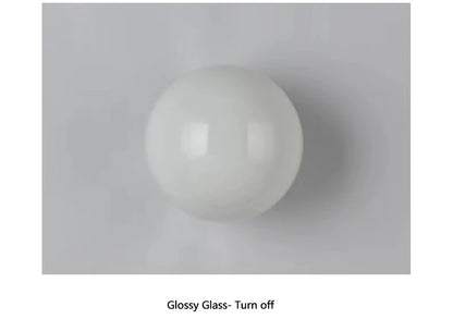 New Concealed Base Glass Wall Lamps French Bauhaus Milky White Round Ball Wall Light for Bedside Living Room Bathroom Mirror Dec