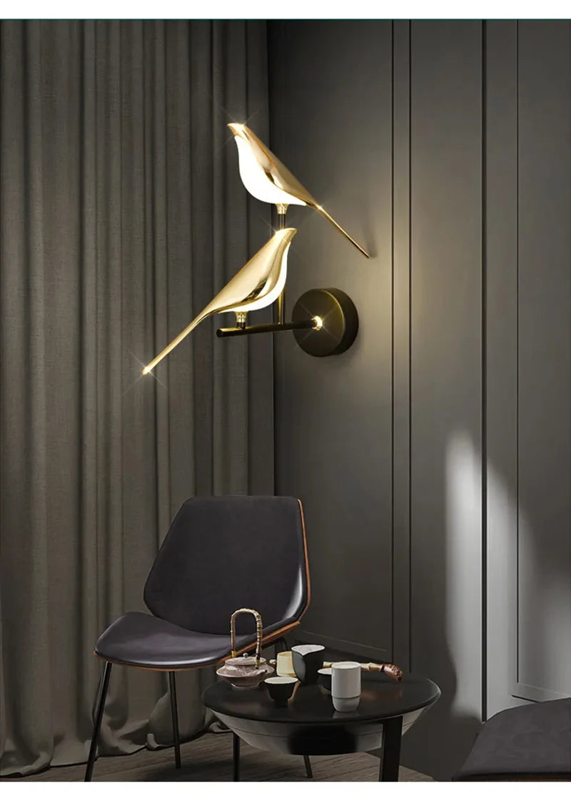 Lámpara de Pared Birdy Dorada