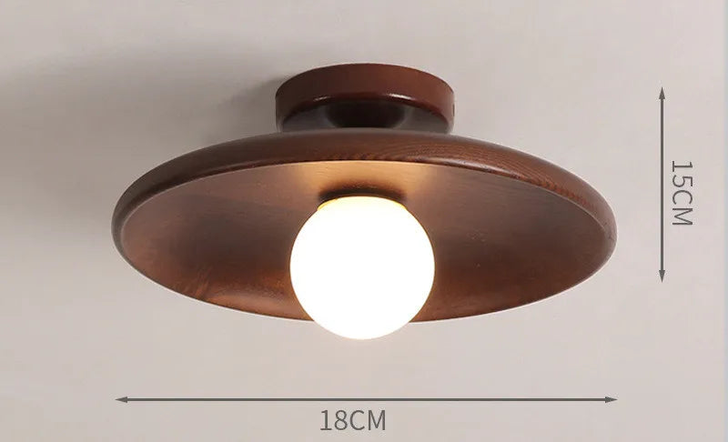 Lámpara de Techo Minimalista de Madera Natural – Noctis Ceiling