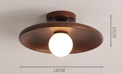 Lámpara de Techo Minimalista de Madera Natural – Noctis Ceiling