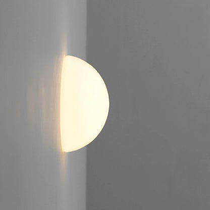 New Concealed Base Glass Wall Lamps French Bauhaus Milky White Round Ball Wall Light for Bedside Living Room Bathroom Mirror Dec