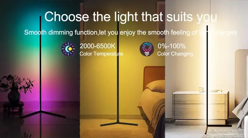 Lámpara de Pie Atmosférica Inteligente para Ambientes Inmersivos – Aureo Floor