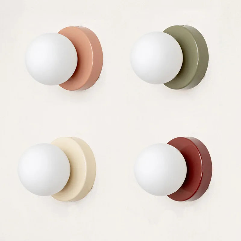 Velora Macaron™ – Aplique de Pared Esférico E27