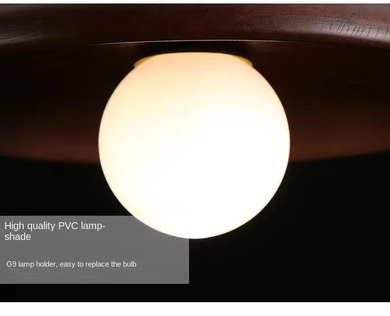 Lámpara de Techo Minimalista de Madera Natural – Noctis Ceiling