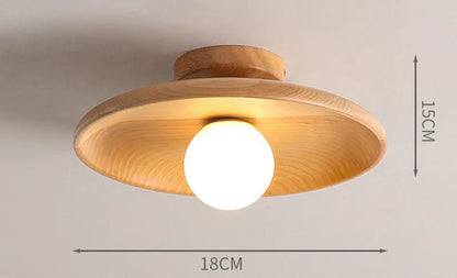 Lámpara de Techo Minimalista de Madera Natural – Noctis Ceiling