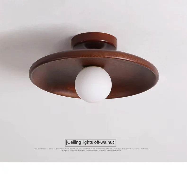 Lámpara de Techo Minimalista de Madera Natural – Noctis Ceiling