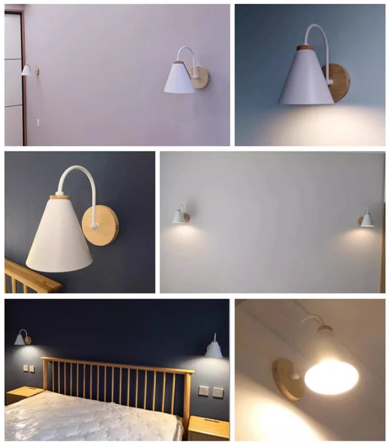 Lámpara de Pared Nórdica de Madera Macaron – Velora Wall
