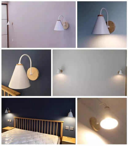 Lámpara de Pared Nórdica de Madera Macaron – Velora Wall