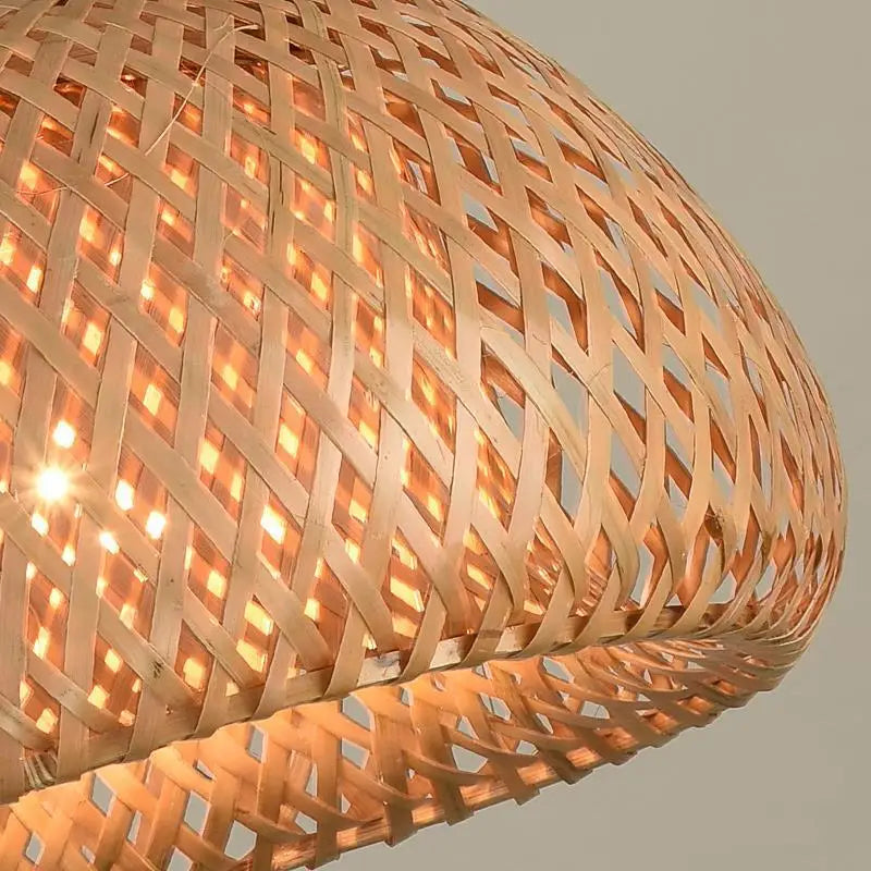 Lámpara Colgante de Ratán Natural E27 – Noctis Ceiling