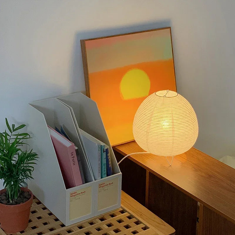 Lámpara Japandi de Papel de Arroz - Collección iluminacíon de mesa