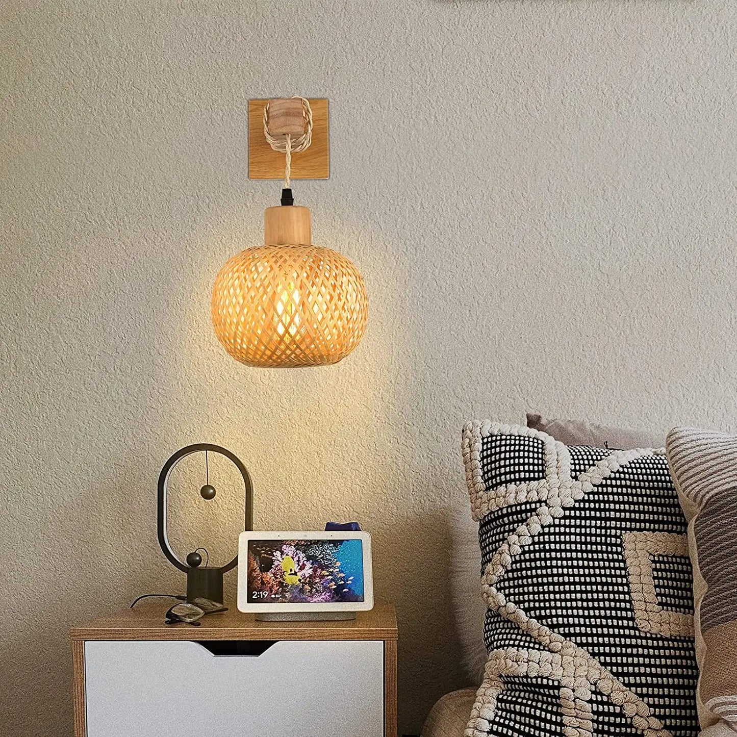 Aplique Artesanal de Bambú Natural para Ambientes Japandi – Velora Wall