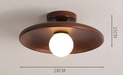 Lámpara de Techo Minimalista de Madera Natural – Noctis Ceiling