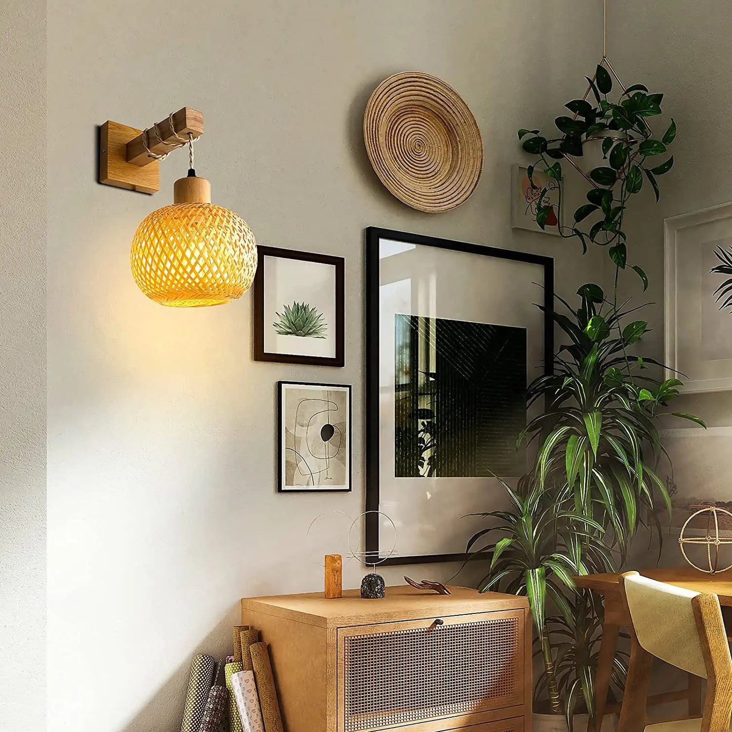 Aplique Artesanal de Bambú Natural para Ambientes Japandi – Velora Wall