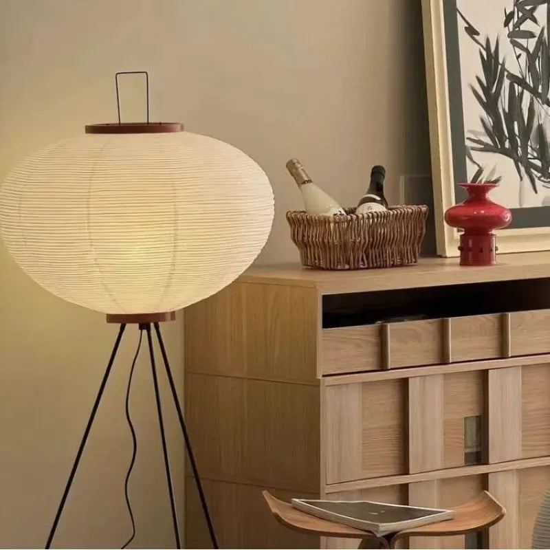 Lámpara de Pie Escultural de Papel de Arroz para Interiores Japandi – Aureo Floor