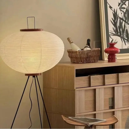 Lámpara de Pie Escultural de Papel de Arroz para Interiores Japandi – Aureo Floor
