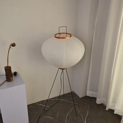Lámpara de Pie Escultural de Papel de Arroz para Interiores Japandi – Aureo Floor