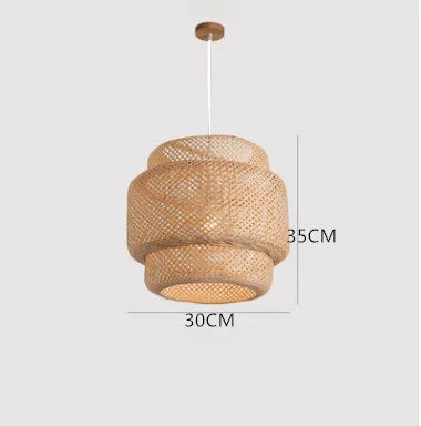 Lámpara Colgante Artesanal de Bambú para Ambientes Japandi – Noctis Ceiling