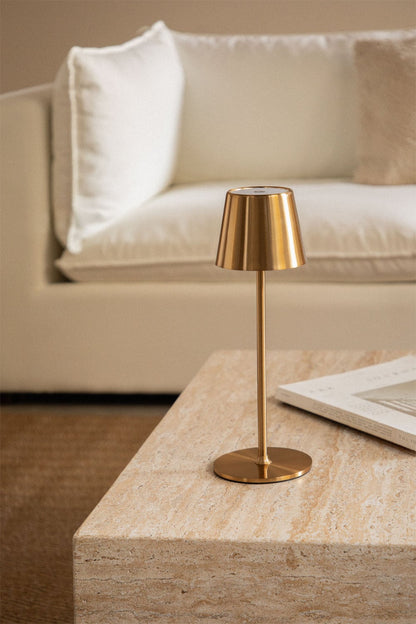 Lámpara de mesa LED inalámbrica en hierro Albaid