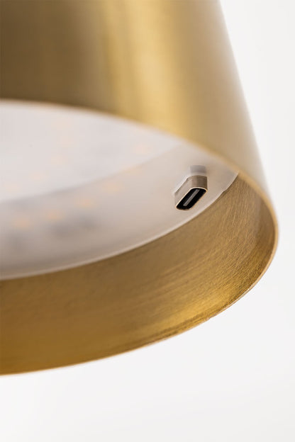 Lámpara de mesa LED inalámbrica en hierro Albaid
